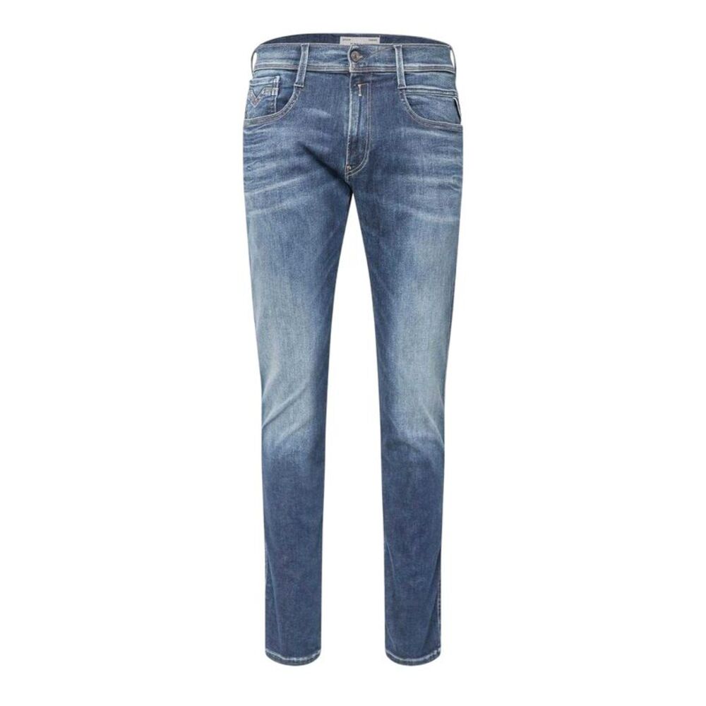 Replay Mens Anbass Cotton Slim Jeans / Blue